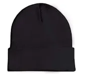 Men's Beanie Hats - Black, Cuffed