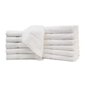 Standard Washcloths - 12 x 12, White, 100% Ring spun Cotton