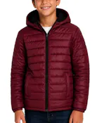 Boys' Reversible Sherpa-Lined Jacket - Size 8-16, Burgundy