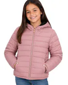 Girls' Reversible Sherpa-Lined Jacket - Size 7-14, Mauve