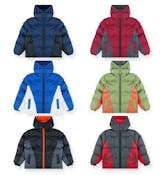Boys' Puffer Hooded Jackets - Size 10/12, Assorted Colors