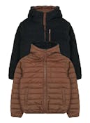 Boys' Sherpa Lined Reversible Jacket - Brown, 4-7