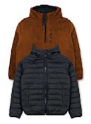 Boys' Sherpa Lined Reversible Jacket - Black, 4-7