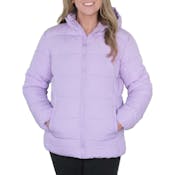 America's Suppliers Women's Fleece-Lined Hooded Puffy Jackets - Lilac, S-XL