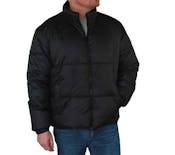 Men's Sherpa-Lined Winter Jacket - Black, Medium