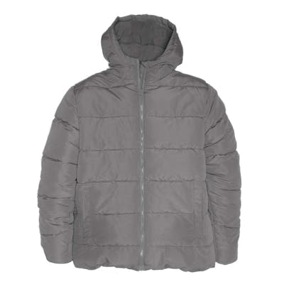 Unisex Hooded Fleece-Lined Jacket - Gray, S-XL