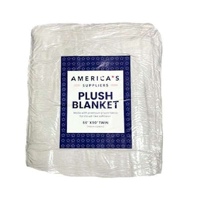 America's Suppliers Twin Plush Blanket - Gray, 66x90