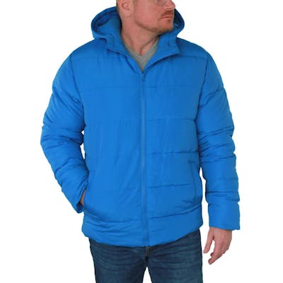 Men's Hooded Zip Up Jackets - Royal, S-XL, Fleece Lined