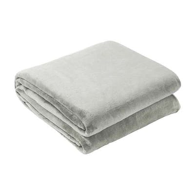 America's Suppliers Twin Plush Blanket - Gray, 66x90