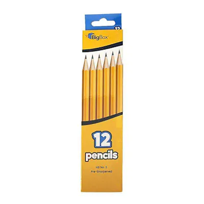 BigBox Pre-Sharpened Pencils - 12 Pack
