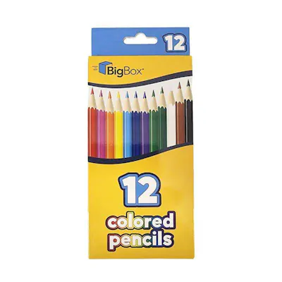 BigBox Pre-Sharpened Colored Pencils - 12 Pack
