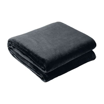 America's Suppliers Twin Plush Blanket - Black, 66x90