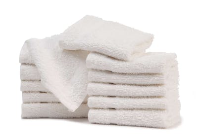 Washcloths - White, 12" x 12"