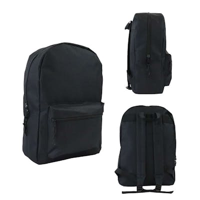 BigBox Basic Backpacks, Black, 17"