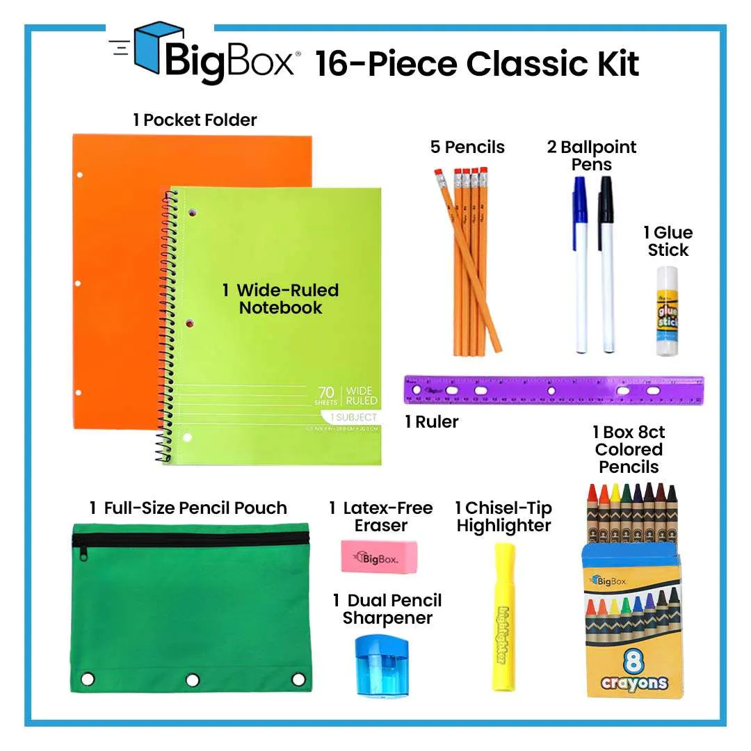 Bulk Classic School Supply Kits