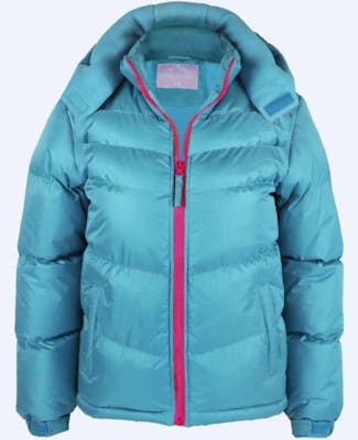 Girls Puffer Jackets - Blue/Pink, 8-18