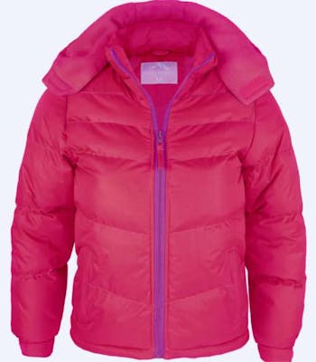 Girl's Puffer Jackets - Pink/Purple, 8-18