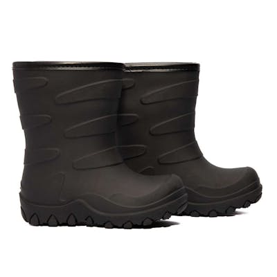 Kids' Rubber Boots - Black, Sherpa Lined, Sizes 5-13