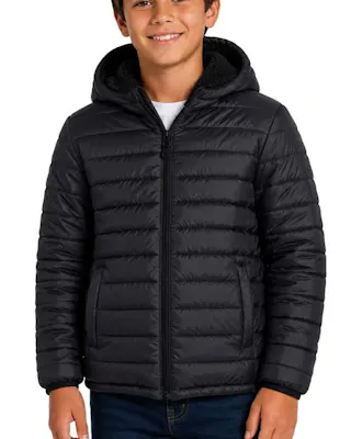 Boys' Reversible Sherpa-Lined Jacket - Size 4-7, Black
