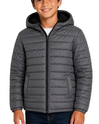 Boys' Reversible Sherpa-Lined Jacket - Size 4-7, Gray