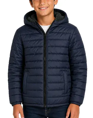 Boys' Reversible Sherpa-Lined Jacket - Size 8-16, Navy