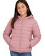 Girls' Reversible Sherpa-Lined Jacket - Size 7-14, Mauve