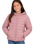 Girls' Reversible Sherpa-Lined Jacket - Size 7-14, Mauve (1 of 2)