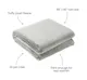 America's Suppliers Twin Plush Blanket - Gray, 66x90 (2 of 3)