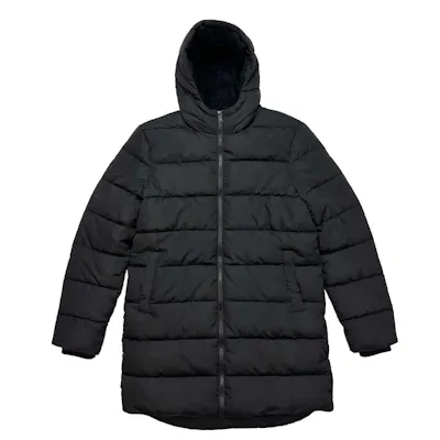 America's Supplier's Unisex Long Sherpa Coat, Black, Small