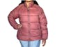 Women's Solid Puffer Jackets, Pink, 1XL-3XL