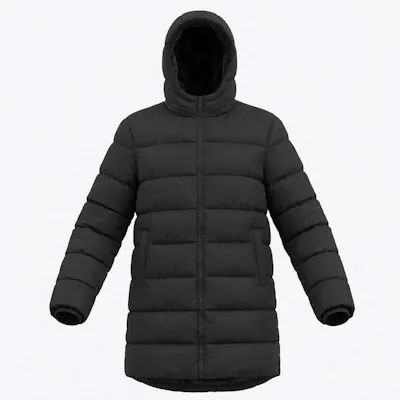 America's Supplier's Unisex Long Sherpa Coat, Black, Large