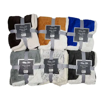 Velvet Plush Throw Blanket, 50x60