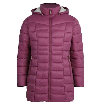 Women’s Three-Quarter Quilted Jackets, Mauve, S-XL