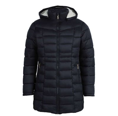 Women’s Three-Quarter Quilted Jackets, Black, S-XL