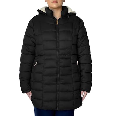 Women’s Three-Quarter Length Jackets, Black, S-XL