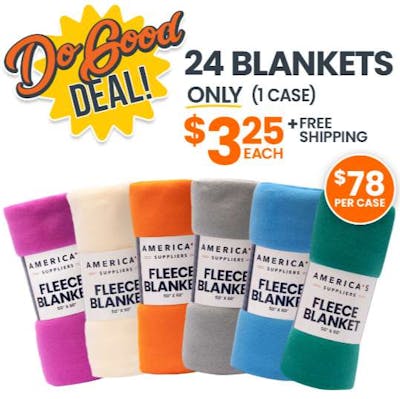 Fleece Blankets - 50x60, Assorted Colors