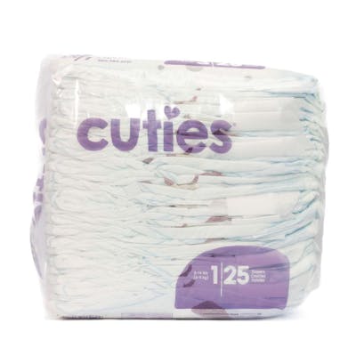 Cuties Diapers - Size 1, 8-14 lbs., 200 Diapers