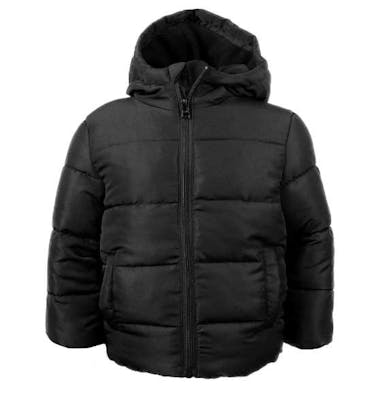 Toddler Hooded Fleece-Lined Jacket - Black, 2T