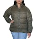 Women's Solid Puffer Jackets, Olive, Medium