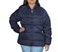 Women's Solid Puffer Jackets, Navy, Medium