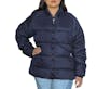 Women's Solid Puffer Jackets, Navy, Small (1 of 3)