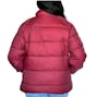 Women’s Solid Puffer Jackets, Burgundy, XL (2 of 2)