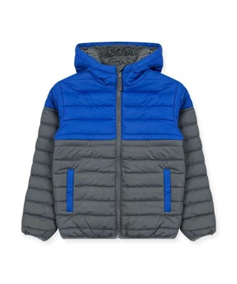 Boys’ Sherpa Lined Colorblock Jacket, Royal, 8-16