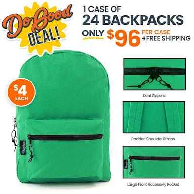 BigBox Basic Backpacks, Assorted, 17"