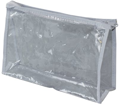 Freshscent Toiletries Bags, Clear with Gray Trim