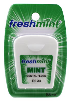 Waxed Dental Floss, Mint, 100 yds
