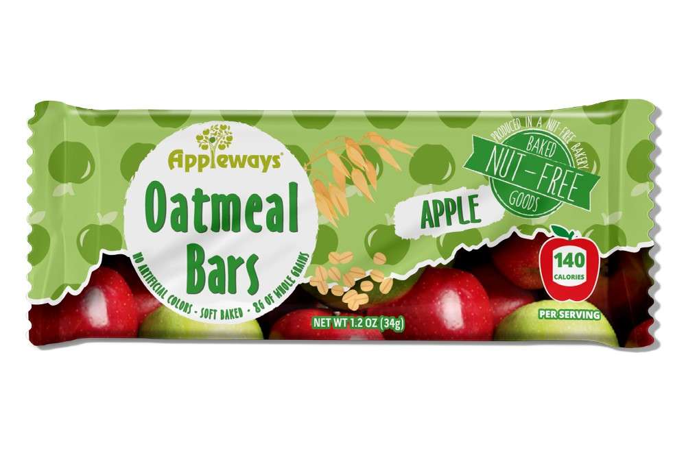 Appleways Soft Oatmeal Bars - Apple, 1.2 oz