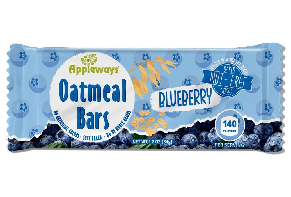Appleways Soft Oatmeal Bars - Blueberry, 1.2 oz