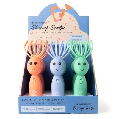 Shrimp Scalpi Head Massagers - Assorted Colors