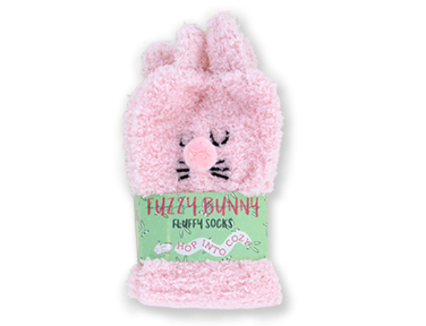 Wholesale Easter Fuzzy Bunny Socks (SKU 2323388) DollarDays